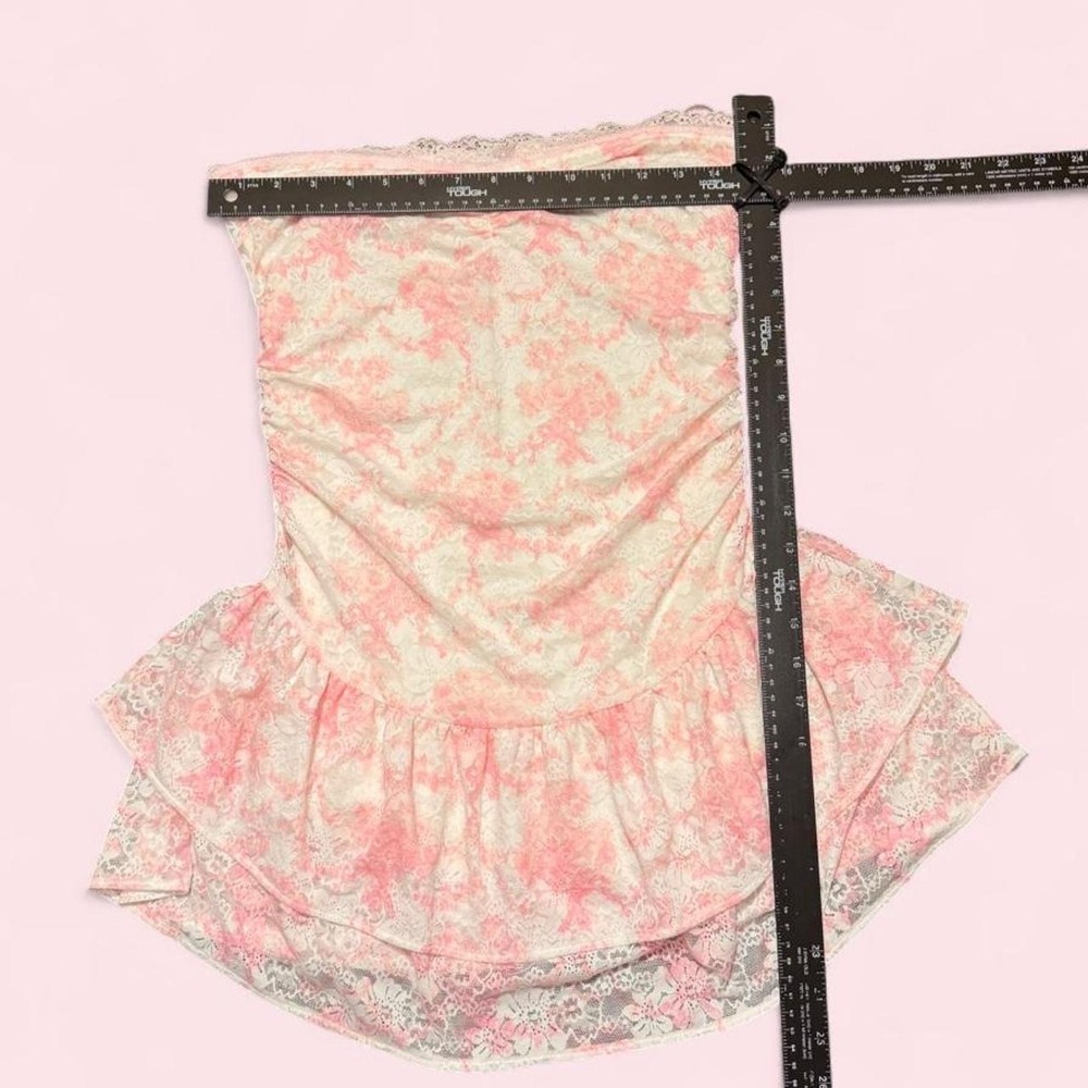 Victoria's Secret PINK x LoveShackFancy white/pink floral lace mini dress - Picture 3 of 4